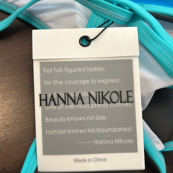 Hanna Nikole High Waisted Sporty Criss Cross Two Piece Swimsuit Colour Block - Picture 11 of 11